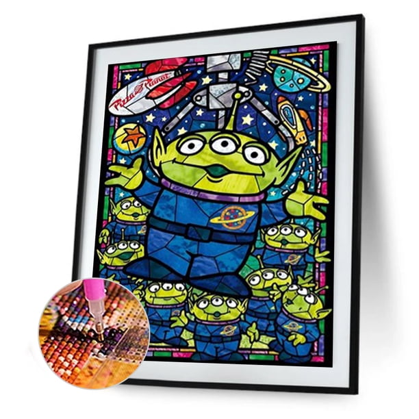Cuadros Decorativos Vidrio hecho a mano dibujos animados 5D DIY taladro redondo completo dibujo Kit diamante pintura regalo Ehuebsd Nuevos Originales