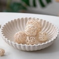 thumbnail image 4 of Hanobe Decorative Key Bowl Tray for Entryway Table，Coffee Table Decor Scalloped Bowl for Centerpiece ，9.44", 4 of 11