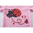 thumbnail image 5 of POPTEM Toddler Pajamas Girls Ladybug Pjs Short Sleeve Cotton Sleepwear Sets 2-Pieces Pink 4T, 5 of 8