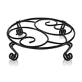 thumbnail image 1 of Soporte de metal para macetas para exhibición de flores, soporte para plantas de interior de color negro, 1 of 6