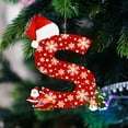 thumbnail image 5 of Adornos navideños colgantes con 26 letras para árbol de Navidad, adornos navideños personalizados para hacer tú mismo, decoración navideña, decoración colgante para árbol de Navidad, decoración para p, 5 of 5