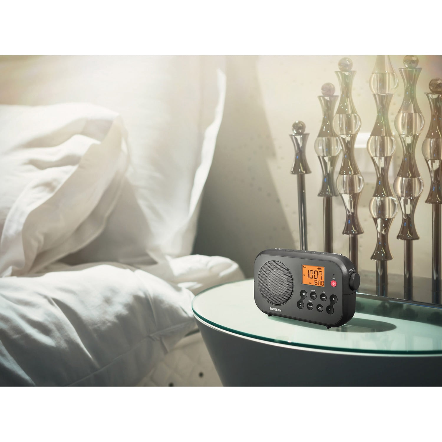 Sangean Portable AM/FM Radios, Black, PR-D12