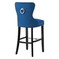 thumbnail image 5 of WestinTrends Wordford 29" Tufted Velvet Bar Stool, Black/ Royal Blue, 5 of 10