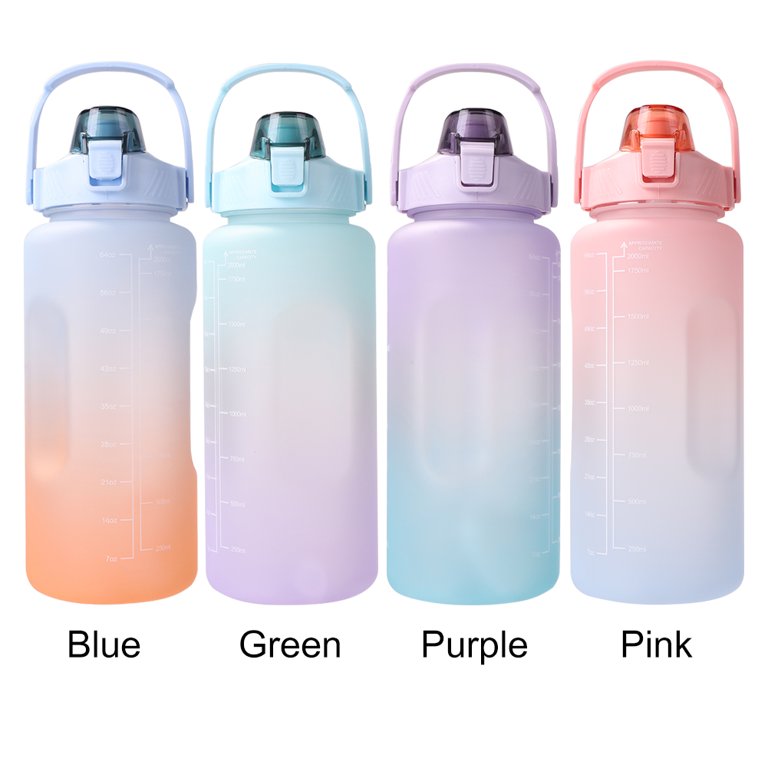 2000ml Sports Water Bottle Outdoor Fitness Travel Portable Leakproof  Drinkware