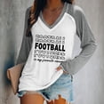 thumbnail image 2 of Chandails à Col Rond Légers Décontractés pour Femmes à Manches Longues, T-Shirt à Enfiler Imprimé Graphique de Football, Hauts Athlétiques pour Femmes, Coupe Ample, Chemises d'Été pour Femmes, Chemise d'Été pour Femmes, Chemise à Rayures pour Femmes, 2 of 4