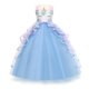 thumbnail image 4 of Vestido largo de actuación, vestido de malla colorido, vestido de princesa de actuación para niños con unicornio de Halloween, 4 of 5