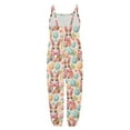 thumbnail image 4 of MIXUE Toddler Girls Jumpsuits & Rompers Kids One-pieces Floral Cartoon Easter Bunny Strappy Sleeveless Playsuit Summer Bodysuits Sportwear,Orange,3-4 Years, 4 of 4