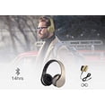 thumbnail image 2 of Auriculares inalámbricos PowerLocus Bluetooth plegables micrófono integrado iPhone Samsung LG iPad Dorado, 2 of 3