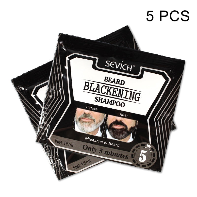 15ml Beard Blackening Shampoo Dye Beard Into Black 4 Weeks Long Lasting