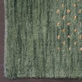 thumbnail image 4 of Rugsotic Carpets Hand Knotted Wool Area Rug 2'6''x10' Green Contemporary Runner Indoor Rug for Living Room, Bedroom Antimicrobial L00531, 4 of 9
