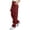 Red 07, variant on Karymi Pants for Women Corduroy Straight Leg Cargo Pants, Elastic Partial Drawstring High Waist Solid Trousers, Multi Flap Cargo Pockets Streetwear Women's Pants