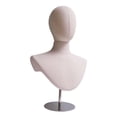 thumbnail image 4 of TOOYFUL Mannequin Head Hat Display Model Freestanding Desktop Decorative Adjustable Height Hat Rack for Hairpiece Cap Headset Glasses Silver Base, 4 of 10