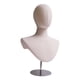 thumbnail image 4 of Cabeza de maniquí, soporte de exhibición de sombreros, base de metal versátil de sobremesa, altura ajustable Base de plata, 4 of 9