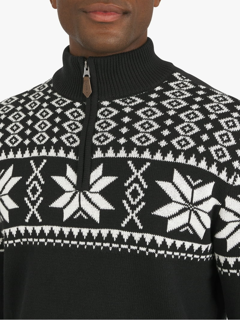 Chaps Men's & Big Men's Holiday Quarter Zip Sweater, Sizes S-3XL