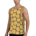 thumbnail image 2 of Gukieu Sunflower Print Men's Quick Dry Fitness Vest, Round Neck Sleeveless Fitness Bodybuilding Top-3X-Large, 2 of 7