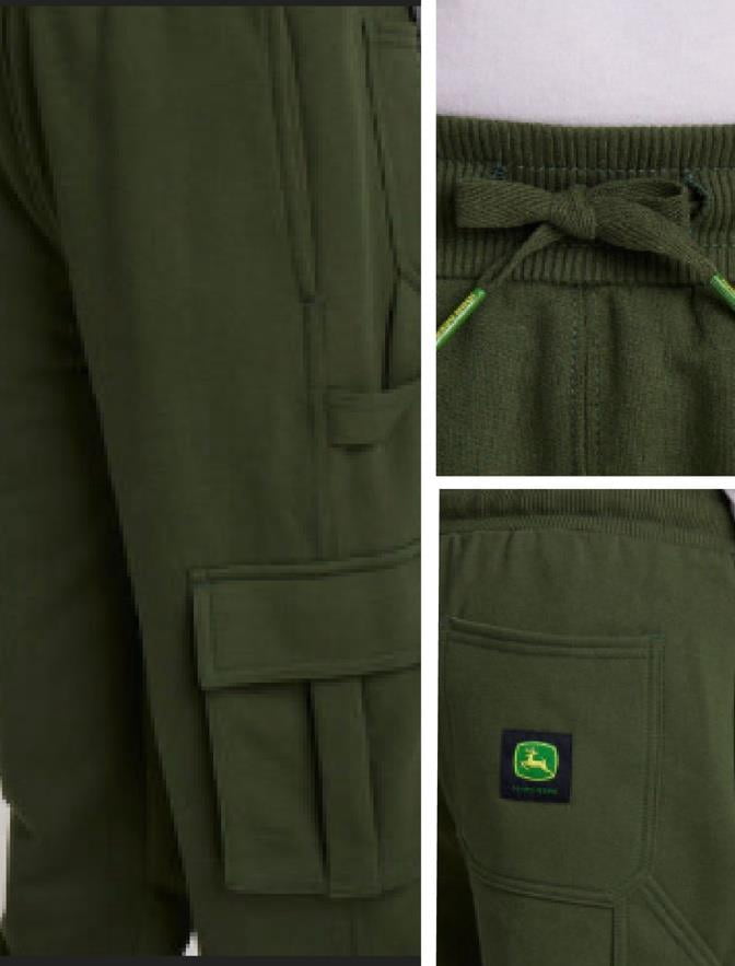 John Deere Boy's Fleece Cargo Pant, Sizes 4 - 18