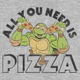 thumbnail image 2 of Junior's Teenage Mutant Ninja Turtles All You Need is Pizza Raphael  Graphic Tee Athletic Heather X Large, 2 of 3