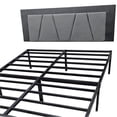 thumbnail image 2 of Base para Cama Matrimonial de Acero Reforzado, con Cabecera Tapizada en Tela – Fácil de Armar y Resistente para Colchón, Marco de cama, Base de Cama, 2 of 6