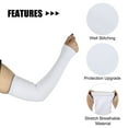 thumbnail image 3 of Unique Bargains 1 Pair Reduce Joint Pain Arm Elbow Compression Sleeve L Size White, 3 of 7