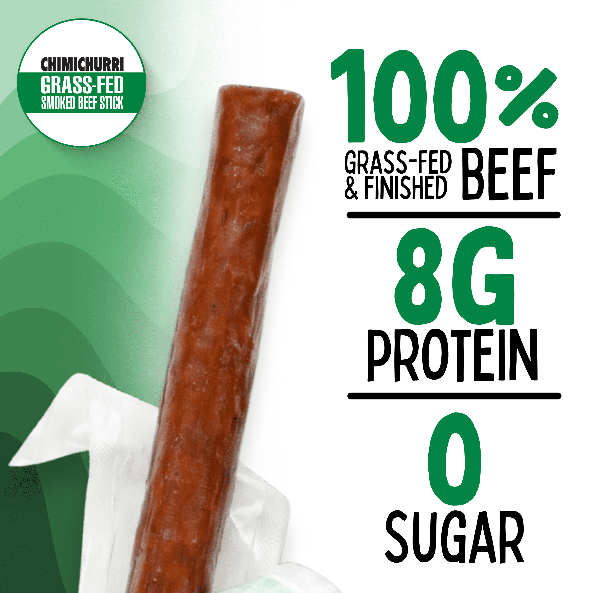 Chimichurri, Sogo Snacks, No Sugar, Low Carb, 100% Grass-fed, Non-GMO Beef Sticks. Gluten Free Snack, Hiking and Road Trip Snacks. Keto, Whole, Paleo Friendly (Chimichurri, 1-oz, 24 Count)