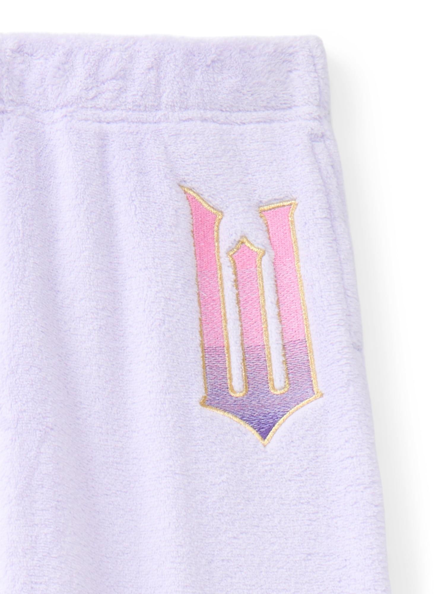 Wicked Girls Plush Wide Leg Sweatpants with Embroidery, Sizes 4-16