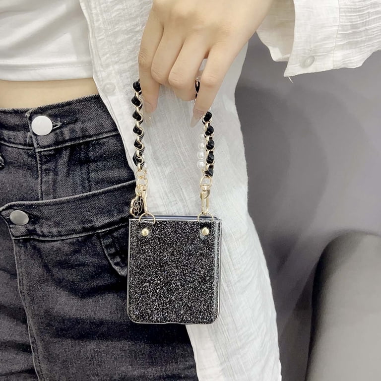 スマホアクセサリー chan Allytechgroup for Samsung Galaxy Z Flip 7 Case with Pearl-Accented