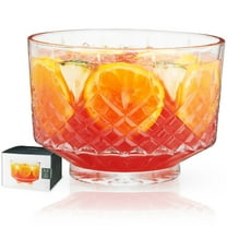 Viski Admiral Crystal Punch Bowl for Cocktail Party 2.5 Gal (9.5L) Set of 1