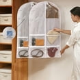 thumbnail image 4 of Giunmcul Festival Gift Closet Hanging Storage Bag, Clothes Cover with 4 Zippered Pockets for Coats, Dresses, Jackets, Shirts, Accessory Storage Bags, 4 of 5