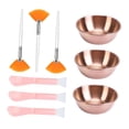thumbnail image 3 of Juego de cuencos para mezclar mascarillas faciales y kit de brochas aplicadoras para el cuidado de la piel en casa. Oro rosa, 3 of 7