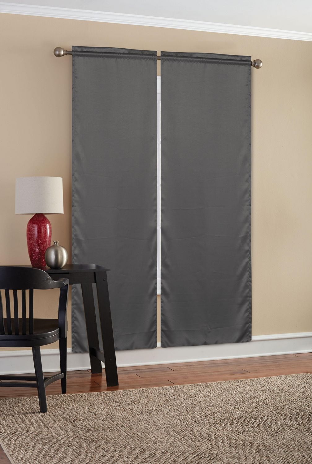 Mainstays Room Darkening 84" Rod Pocket Window Panel Pair