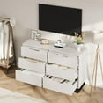 thumbnail image 4 of Accreate 47.2 Inch Freestanding Vertical Dresser Cabinet with 6 Drawer and Storage Wooden Closet Storage Chest for Living Room Hallway Entryway Bedroom, 4 of 7