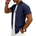 thumbnail image 4 of Dresfit Men's Windbreaker Jackets Big and Tall Short Sleeve Bomber Jacket 2026 Summer Stand Collar Sports Coat Lightweight Slim Fit Outwear with Pockets XL, 4 of 8