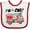 White and Red, variant on Inktastic I'm 1 Fire Truck 1st Birthday Boys or Girls Baby Bib