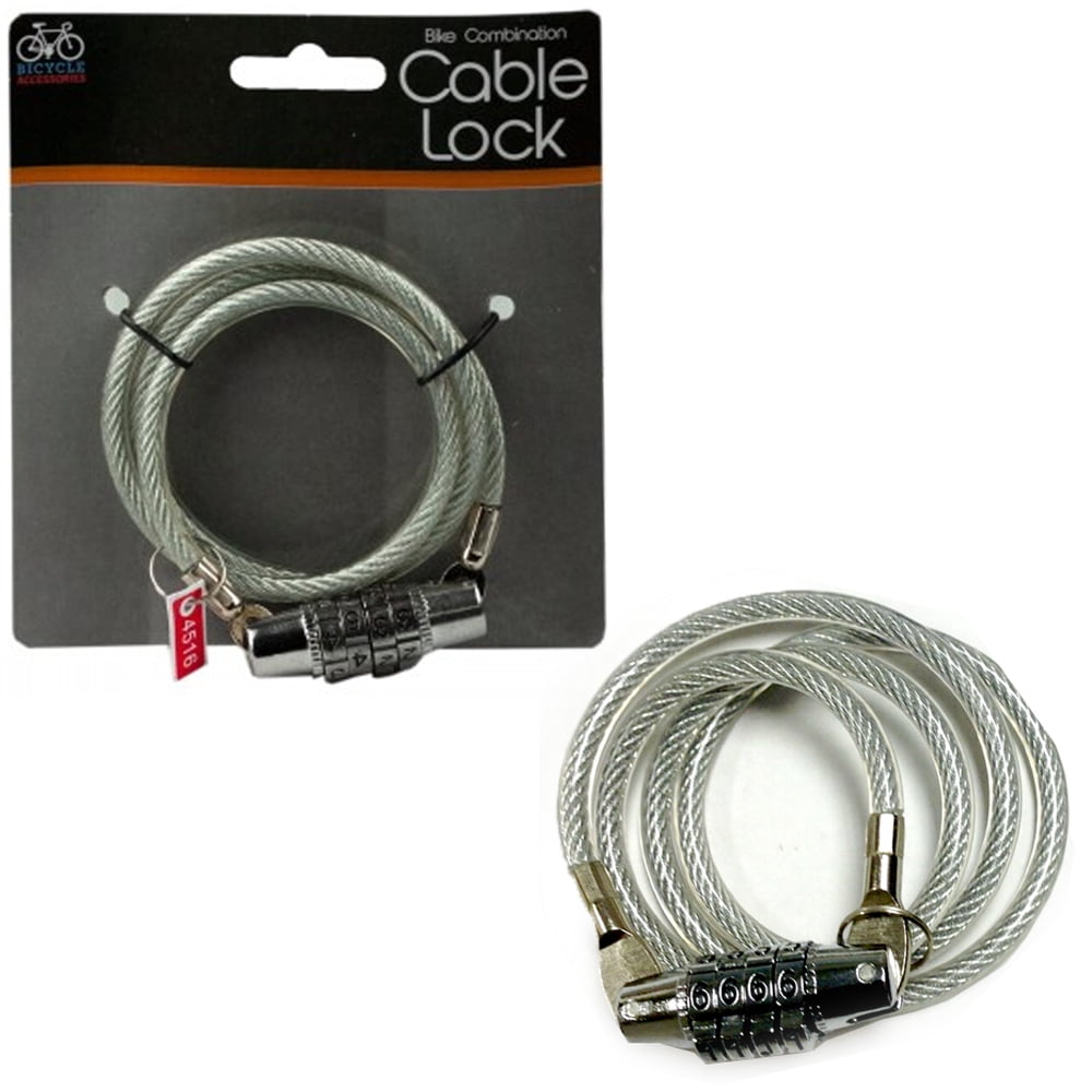1 Bicycle Cable Lock Bike Flexible Four Digit Combination Security