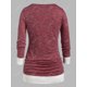 thumbnail image 3 of Camiseta Acanalada Tamaño Plus Rosegal Mangas largas de talla grande, 3 of 5