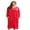 Red With Tassel Zipper, variant on Just Love Stretch Velour Embroidered Zipper Lounger Robe for Women with Pockets (Navy, Small)