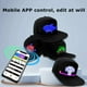 thumbnail image 3 of Sombrero LED Programable, Tamaño Ajustable Tela De Algodón Color Gorra De Edición LED Múltiples Idiomas 16x32 Dot Array Negro Para Club De Conciertos Al Aire Libre, 3 of 7