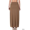 thumbnail image 3 of Zenana Women & Plus Basic Relaxed Foldable High Waist Draped Maxi Skirts, 3 of 4