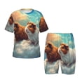 thumbnail image 1 of Balery Cloud Guinea Pig Conjunto de Pijama Infantil de Manga Corta con Estampado – Ropa de Dormir de Algodón Suave-XX-Large, 1 of 6