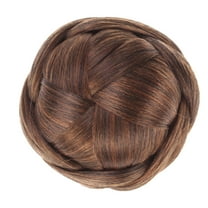 Braided Hair Bun Hair Piece, Updo Braided Hair Bun Braided Chignon Hairpiece with Comb for Dancing Party Costume ( 2009 )