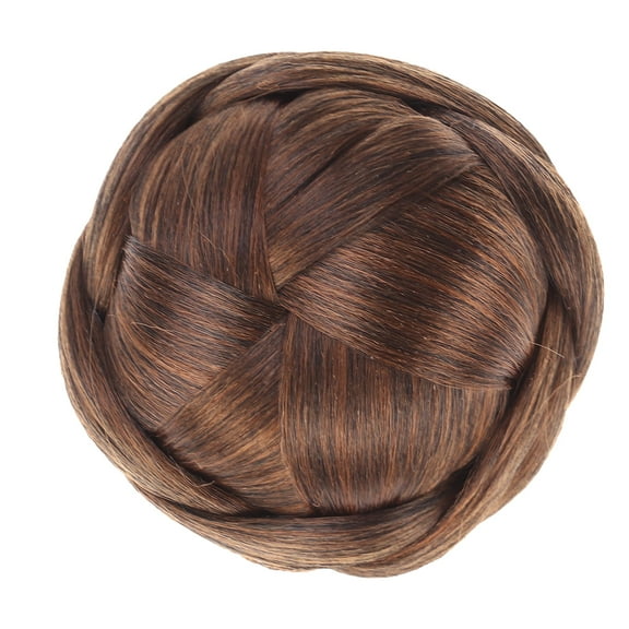 Braided Hair Bun Hair Piece, Updo Braided Hair Bun Braided Chignon Hairpiece with Comb for Dancing Party Costume ( 2009 )