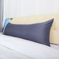 thumbnail image 2 of Unique Bargains Solid Print Woven Pillowcases, Body Pillow, Gray, 2 of 2