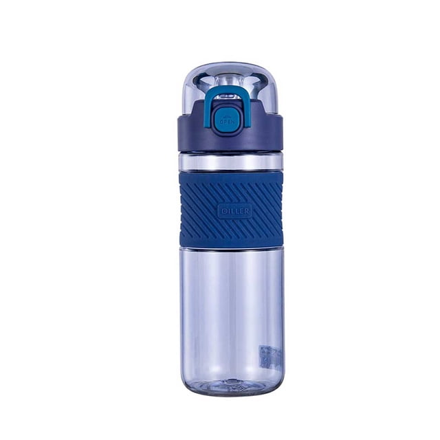 Cateissary Botella de agua deportiva PP, portátil, de Color sólido, resistente al calor, 600ml, a prueba de golpes, para entrenamiento, gimnasio, Teteras Azul Cateissary HA080532-03