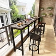 thumbnail image 6 of ZXNYH Dining Table Set, 39.4” Rectangle Pub Dining Set Kitchen Table Set Bar Table with Stools, 3-Piece Breakfast Table Set with Metal Frame for Kitchen Dining Room w/ 2 Chairs - White, 6 of 7