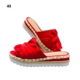 thumbnail image 4 of Chaussures à Plateforme Compensée pour Femmes Semelles Épaisses Sandales Plates de Plage Mode Décontractée Pantoufles Sandales Extérieures Dames Rouge 40, 4 of 7