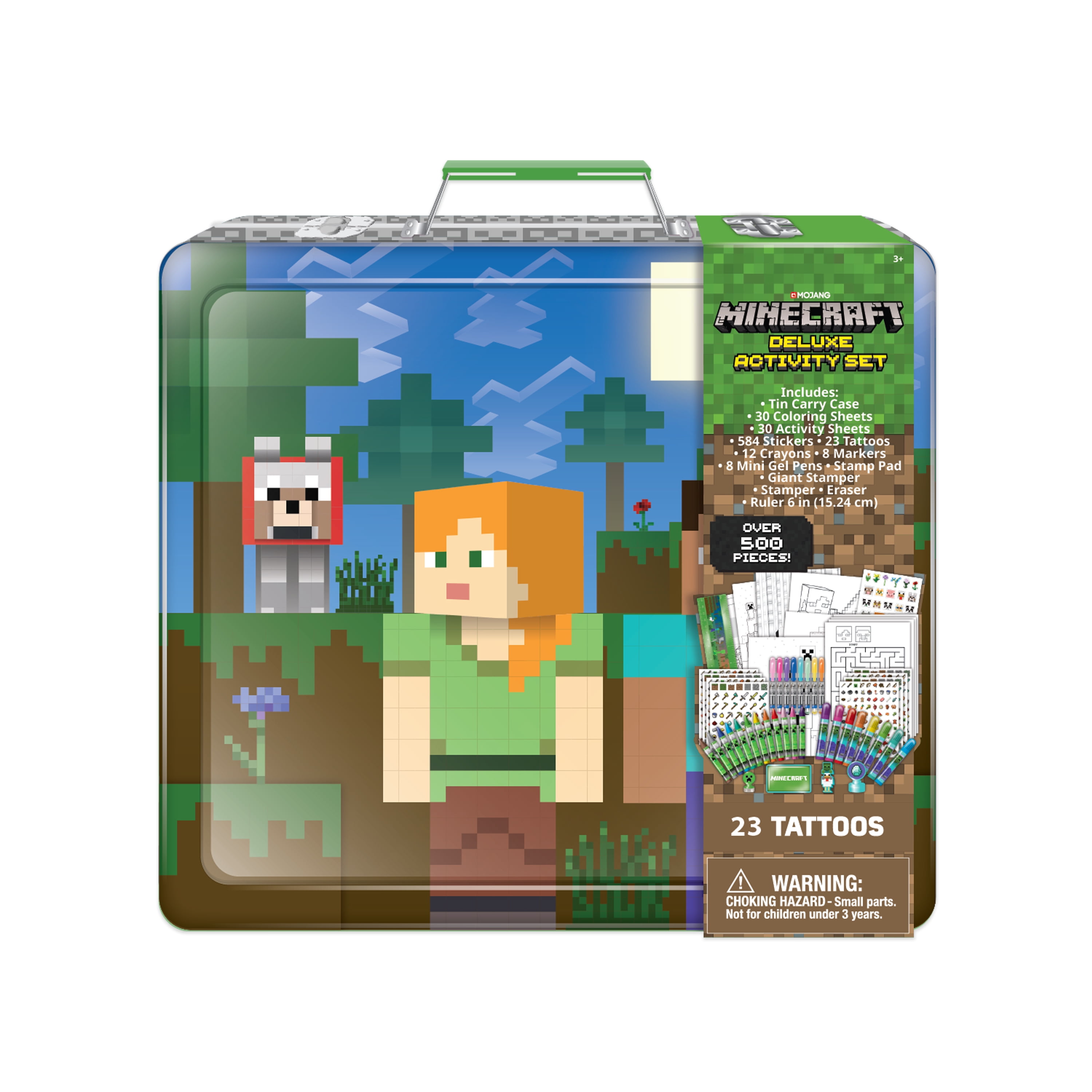 Minecraft Deluxe Activity Set With Metal Carrying Case 700 Pieces Walmart Com