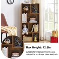 thumbnail image 4 of Javlergo 4-Tier Bookcase with Storage Shelves, Modern Home Office Bookshelf, Vertical or Horizontal Brown, 4 of 5
