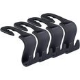 thumbnail image 1 of Car Storage Hooks (Set of 4 Black) Hooks For Back Seat Handbag Holder, 1 of 5