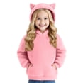 thumbnail image 2 of QTSHPN Girls Hoodie Cat Ears Fuzzy Warm Pullover Sweatshirt Fashion Casual Loose Sweater with Pockets Sweatshirt Kids, 2 of 8