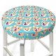 thumbnail image 3 of Balery Cute Corgi Head Fundas de asiento para taburete de bar redondo de tela de terciopelo ajustables que protegen de arañazos y manchas para sillas de 14 a 17 pulgadas.-13 inch, 3 of 7